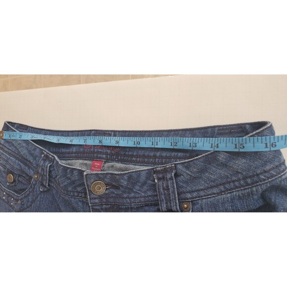 Gitano Jeans Straight Women's Size 16 Blue Denim Vintage Embellished Rhinestone - Picture 9 of 16
